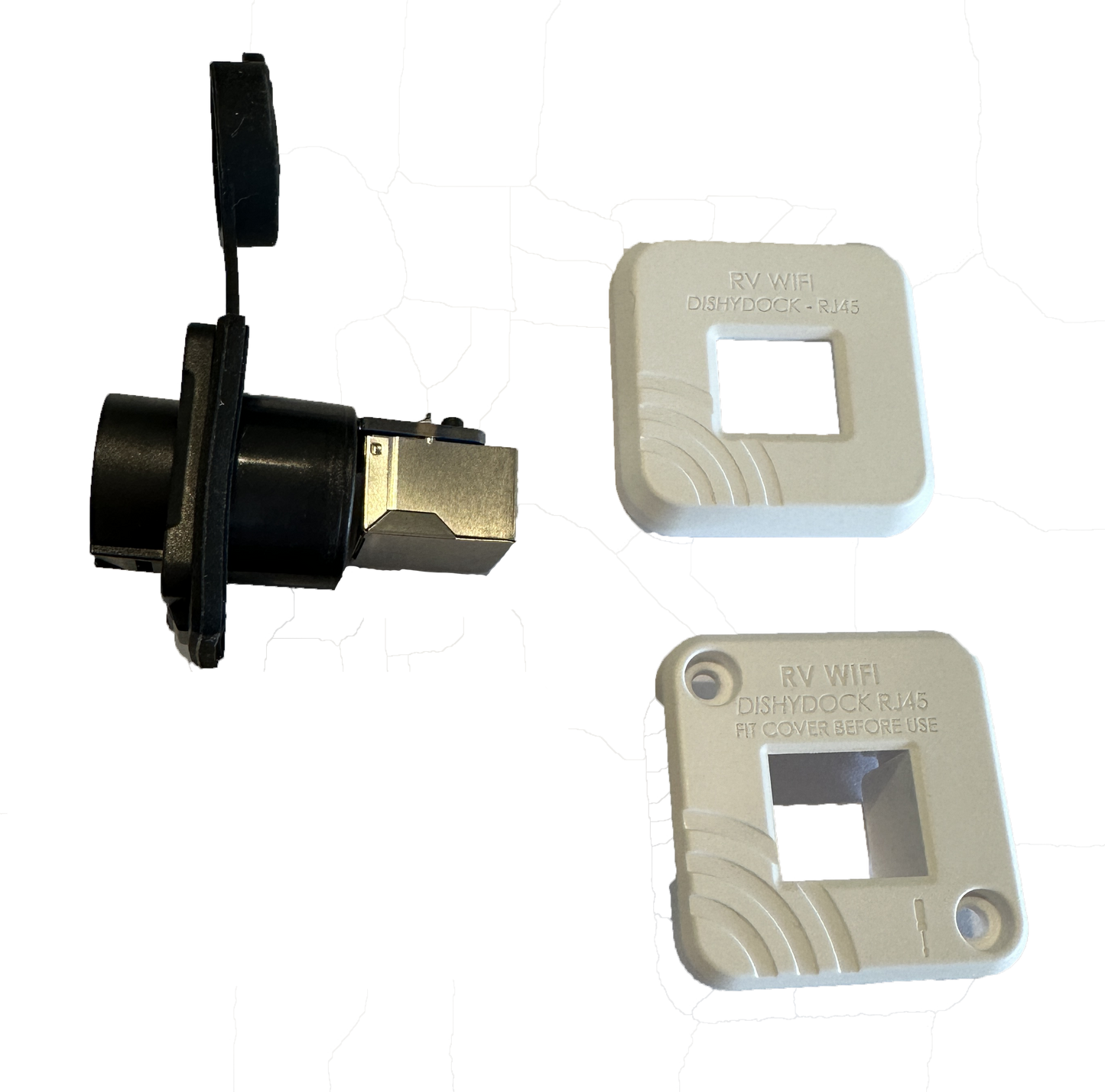 Weatherproof back to back RJ45 port