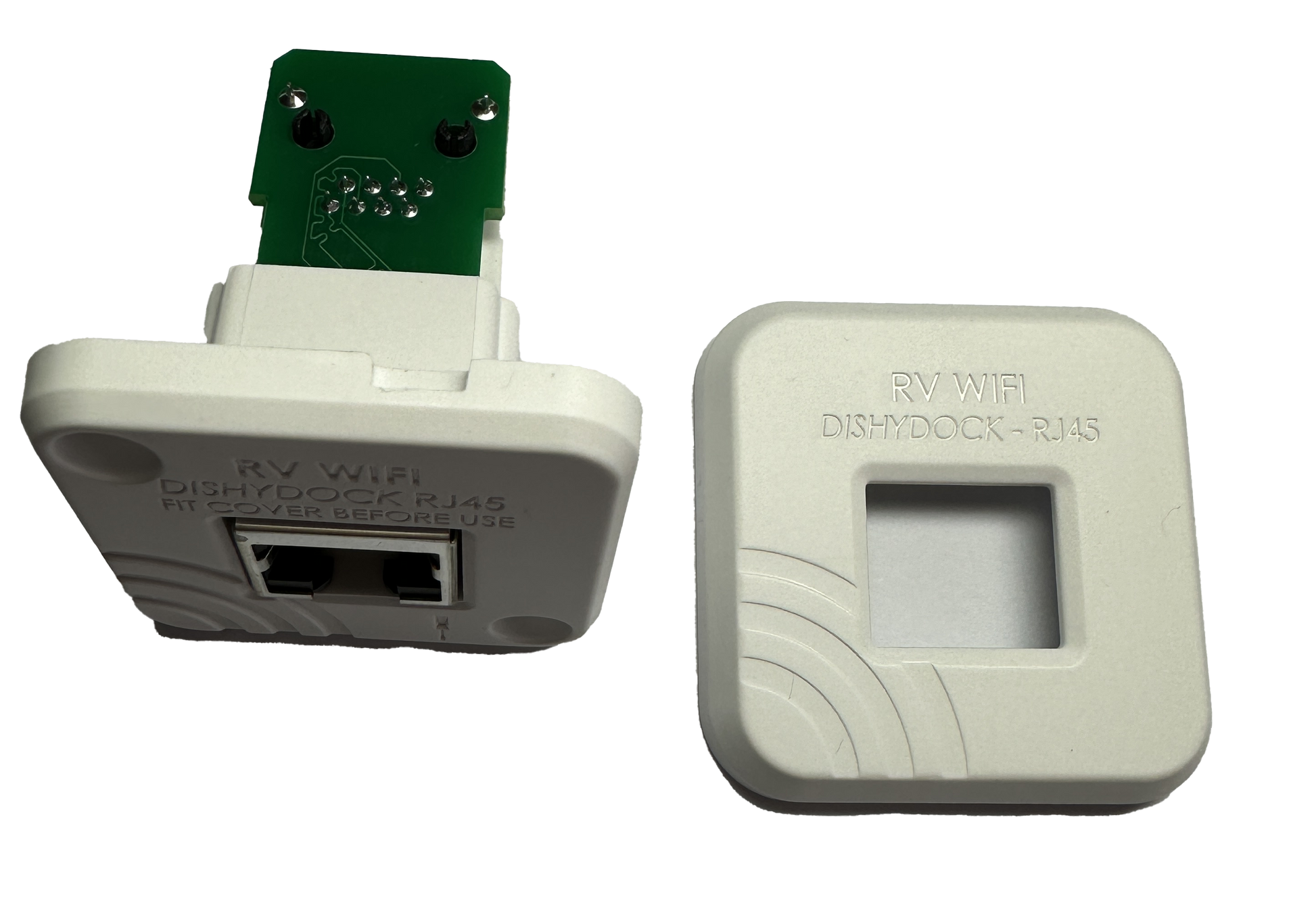 Internal Port for Starlink showing both pieces